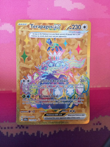 Pokemon Card Terapagos EX 173/142 Hyper Rare Stellar Crown Near Mint