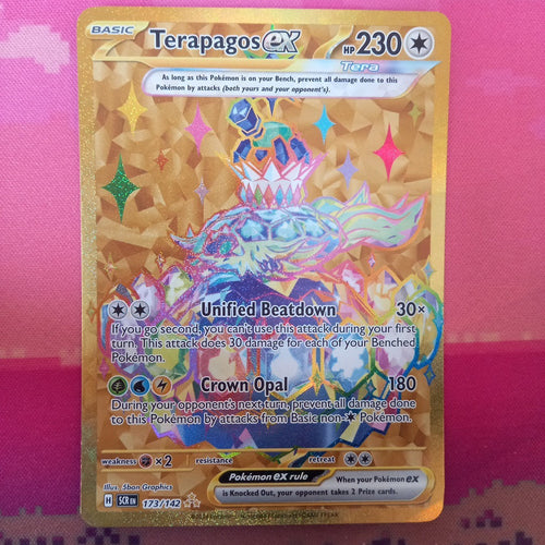 Pokemon Card Terapagos EX 173/142 Hyper Rare Stellar Crown Near Mint