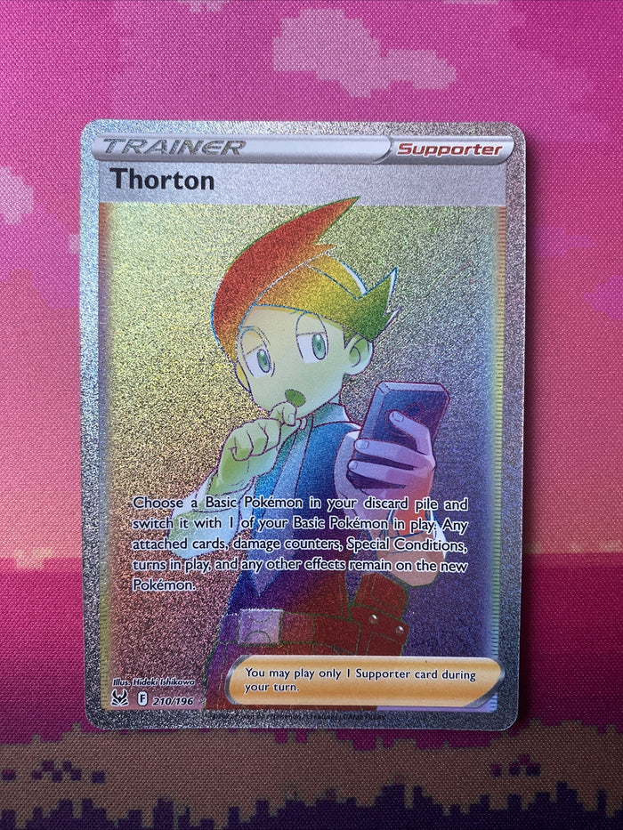 Pokemon Card Thorton 210/196 Secret Rare Lost Origin Near Mint