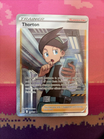 Pokemon Card Thorton Lost Origin Ultra Rare 195/196 Near Mint