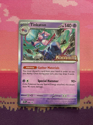 Pokemon Card Tinkaton 020 Black Star Promo STAMPED Paldea Evolved Near Mint