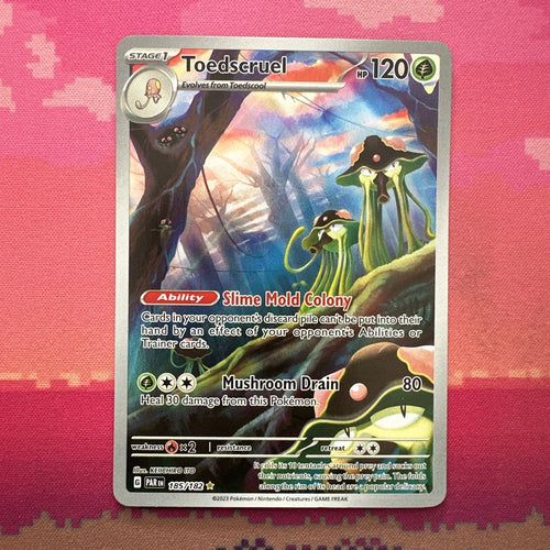 Pokemon Card Toedscruel 185/182 Paradox Rift Illustration Rare Near Mint
