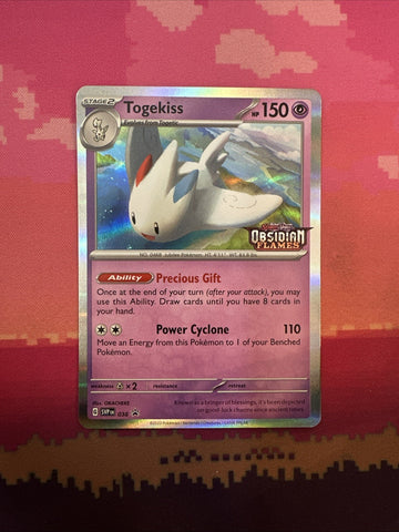 Pokemon Card Togekiss 038 Black Star Promo STAMPED Obsidian Flames Near Mint
