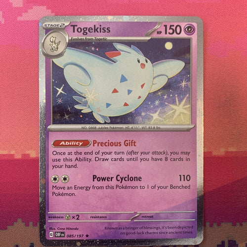 Pokemon Card Togekiss Obsidian Flames Cosmo Holo Rare 085/197 Near Mint