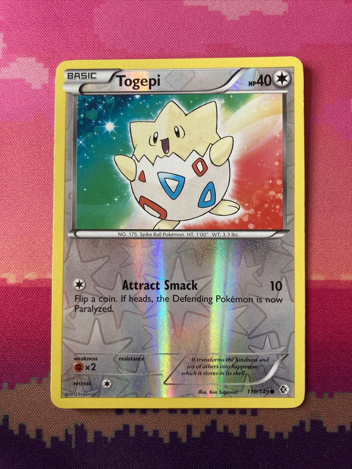 Pokemon Card Togepi Boundaries Crossed Reverse Holo 110/149 Near Mint