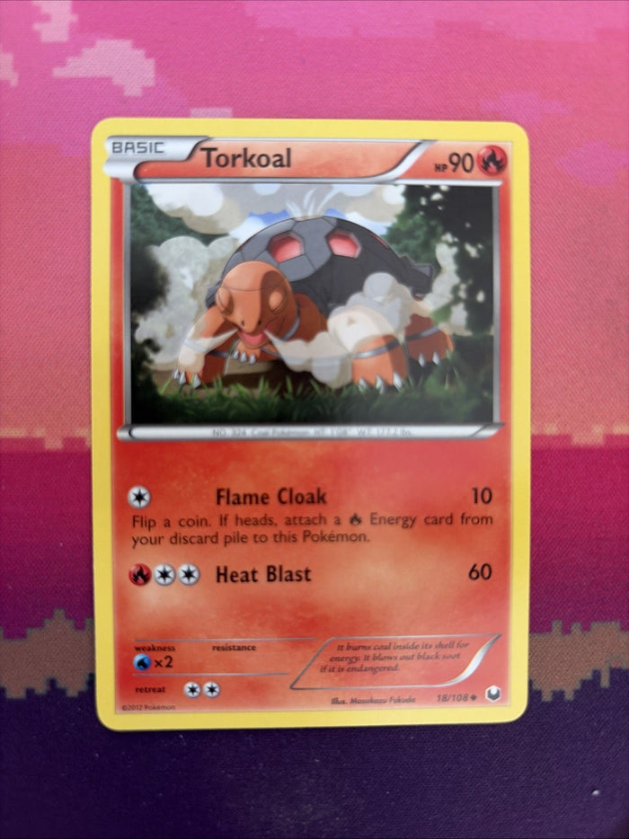 Pokemon Card Torkoal Dark Explorers Uncommon 18/108 Near Mint