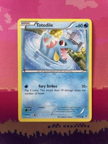 Pokemon Card Totodile Phantom Forces Common 15/119 Near Mint