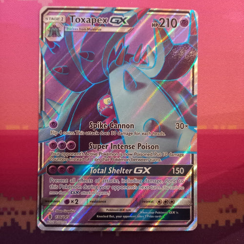 Pokemon Card Toxapex GX 136/145 Ultra Rare Guardians Rising Near Mint