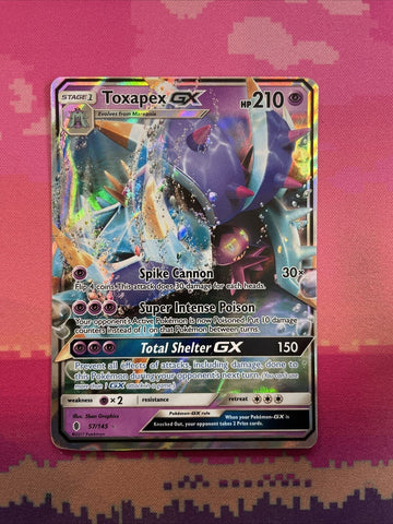 Pokemon Card Toxapex GX 57/145 Ultra Rare Guardians Rising Near Mint