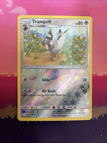 Pokemon Card Tranquill 175/236 Reverse Holo Unified Minds Near Mint