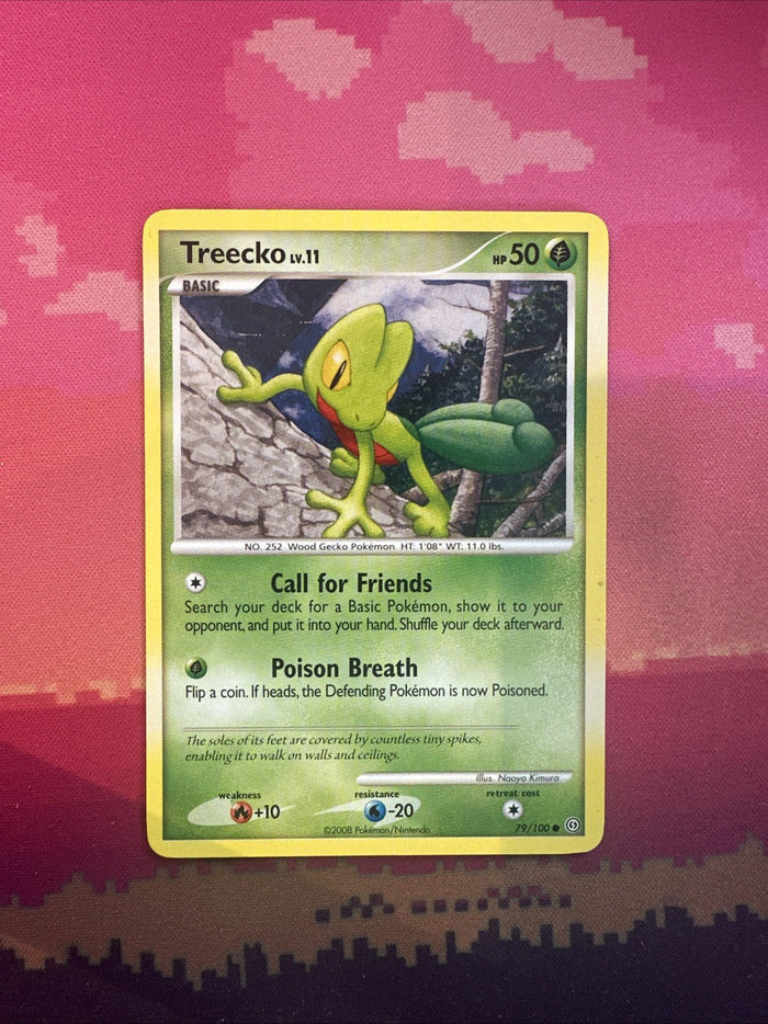 Pokemon Card Treecko Stormfront Common 79/100 Near Mint