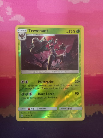 Pokemon card Trevenant 7/145 Reverse Holo Guardians Rising Near Mint
