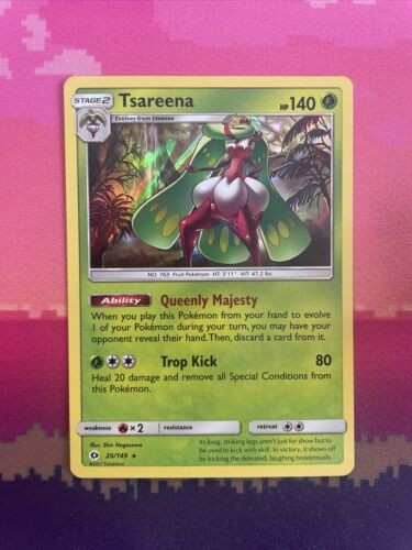 Pokemon Card Tsareena Sun & Moon Holo Rare 20/149 Near Mint