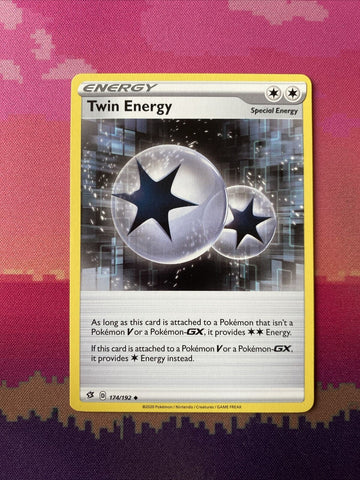 Pokemon Card Twin Energy Rebel Clash Uncommon 174/192 Near Mint