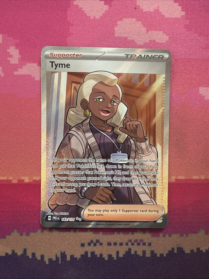Pokemon Card Tyme 143/131 Ultra Rare Prismatic Evolutions Near Mint