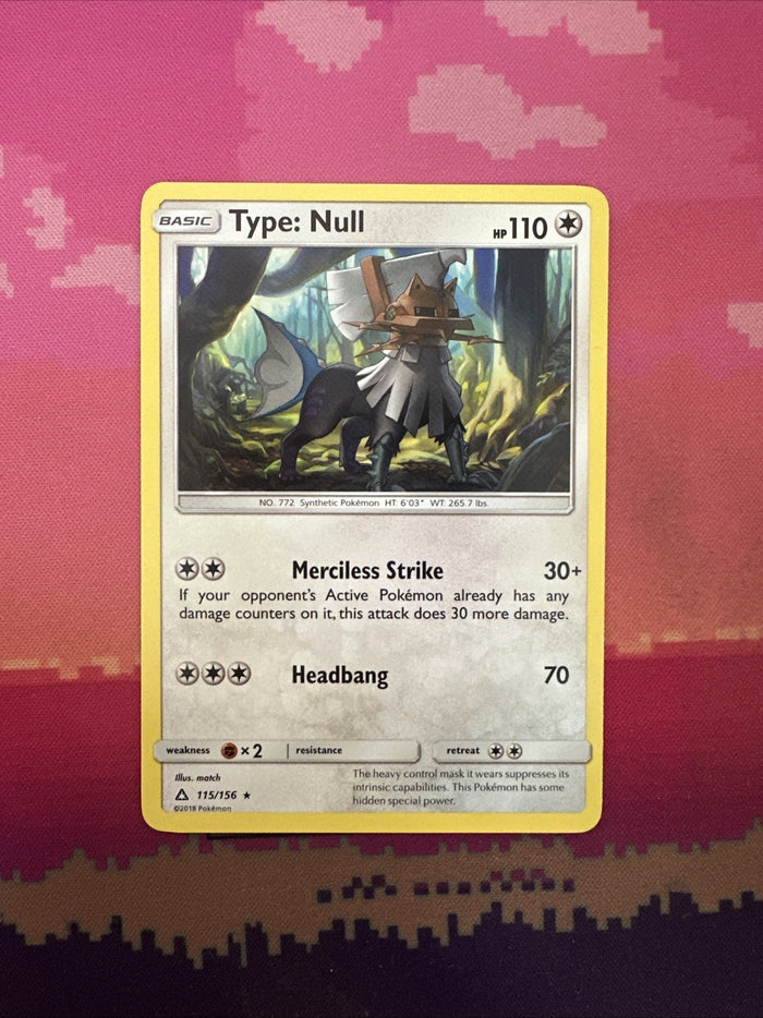 Pokemon Card Type: Null Ultra Prism Rare 115/156 Near Mint