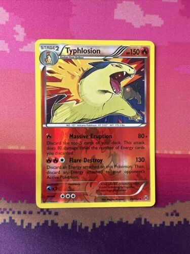 Pokemon Card Typhlosion Breakthrough Reverse Holo Rare 20/162 Near Mint