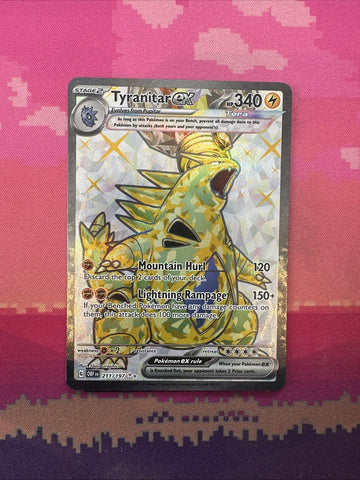 Pokemon Card Tyranitar ex 211/197 Ultra Rare Obsidian Flames Near Mint