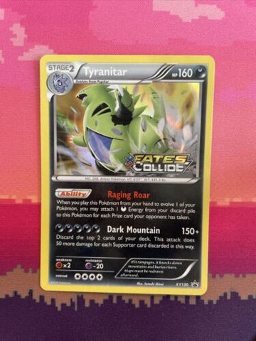 Pokemon Card Tyranitar XY130 Black Star Promo Fates Collide Near Mint