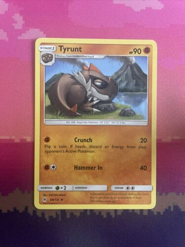 Pokemon Card Tyrunt Forbidden Light Uncommon 68/131 Near Mint