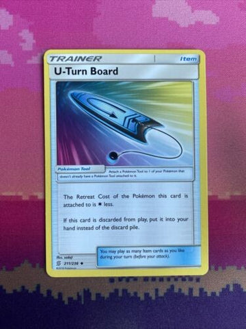 Pokemon Card U-Turn Board Unified Minds Uncommon 211/236 Near Mint