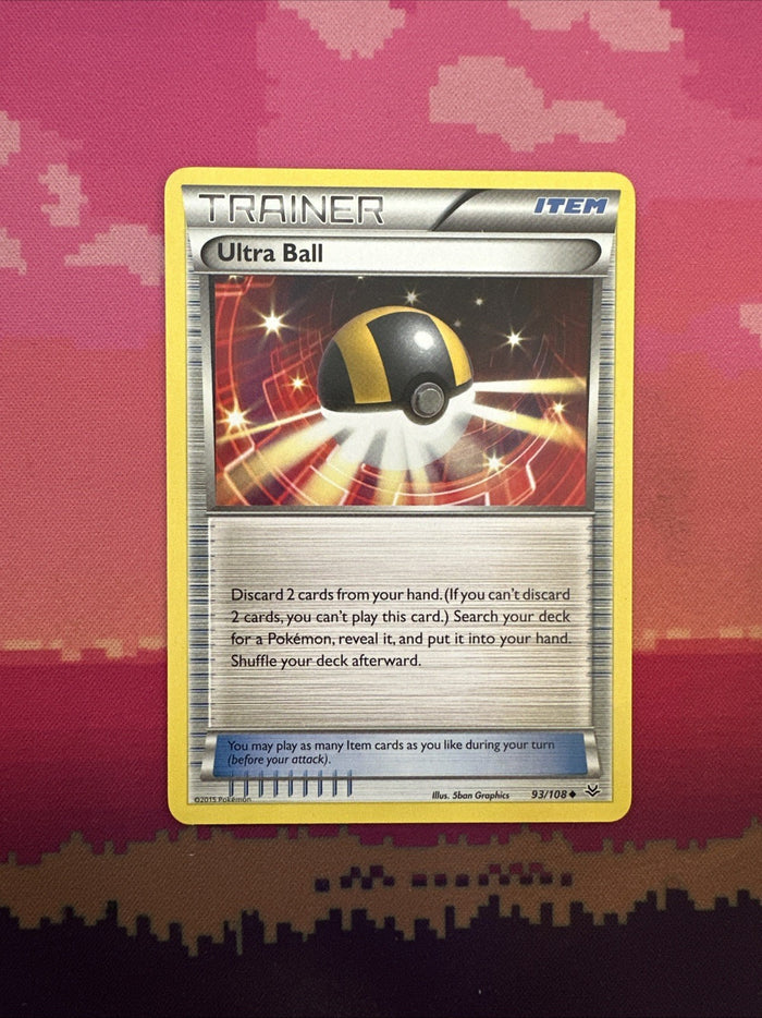 Pokemon Card Ultra Ball Roaring Skies Common 93/108 Near Mint