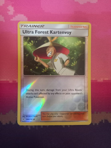 Pokemon card Ultra Forest Kartenvoy 188/214 Reverse Holo Unbroken Bonds NM