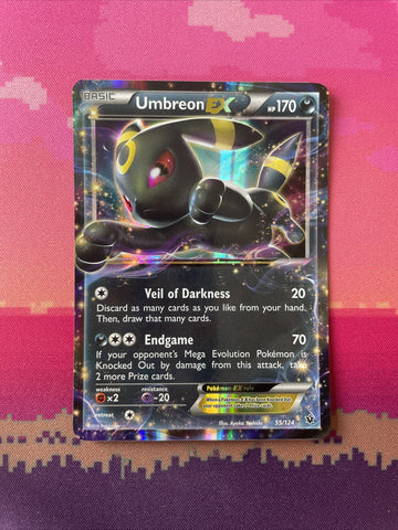 Pokemon Card Umbreon EX 55/124 Fates Collide Ultra Rare Near Mint