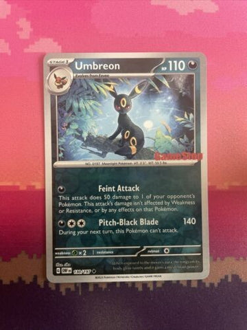 Pokemon Card Umbreon GameStop Reverse Holo Uncommon 130/197 Near Mint