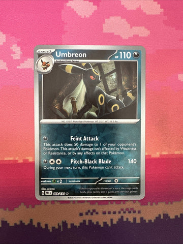 Pokemon Card Umbreon Prismatic Evolutions Reverse Holo Rare 059/131 Near Mint