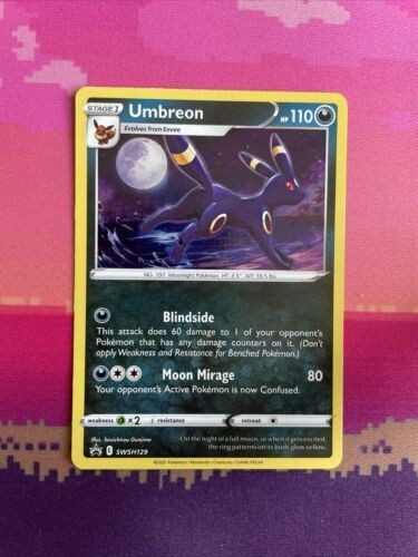 Pokemon Card Umbreon SWSH129 Holo Black Star Promo Near Mint