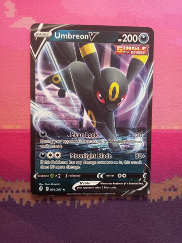 Pokemon Card Umbreon V 094/203 Deck Exclusives Evolving Skies Near Mint