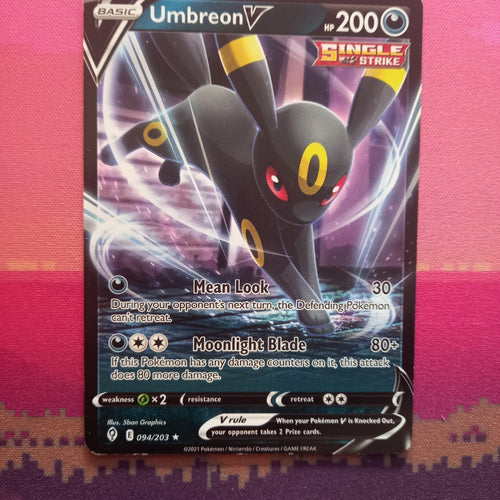 Pokemon Card Umbreon V 094/203 Deck Exclusives Evolving Skies Near Mint