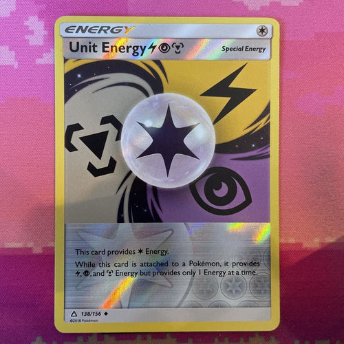 Pokemon Card Unit Energy Ultra Prism Reverse Holo Uncommon 138/156 Near Mint