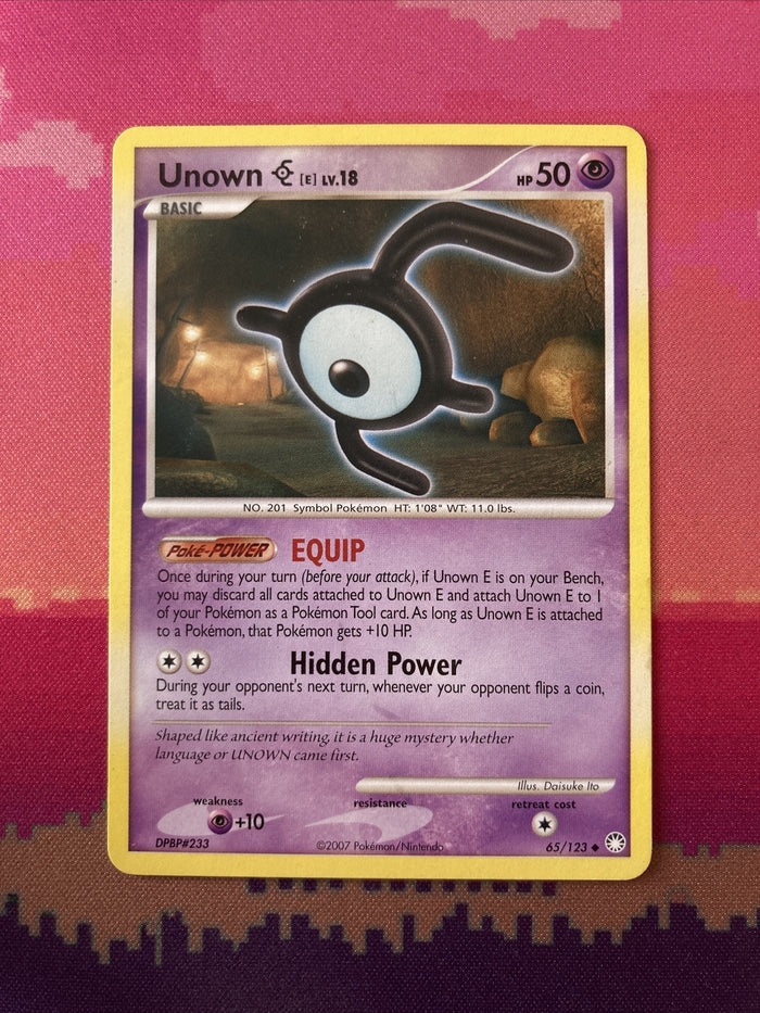 Pokemon Card Unown Mysterious Treasures Uncommon 65/123 Near Mint