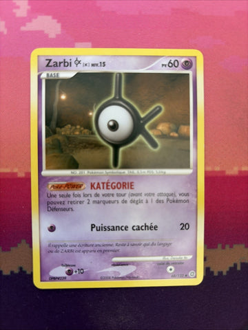 Pokemon Card Unown Secret Wonders Uncommon 68/132 FRENCH LP