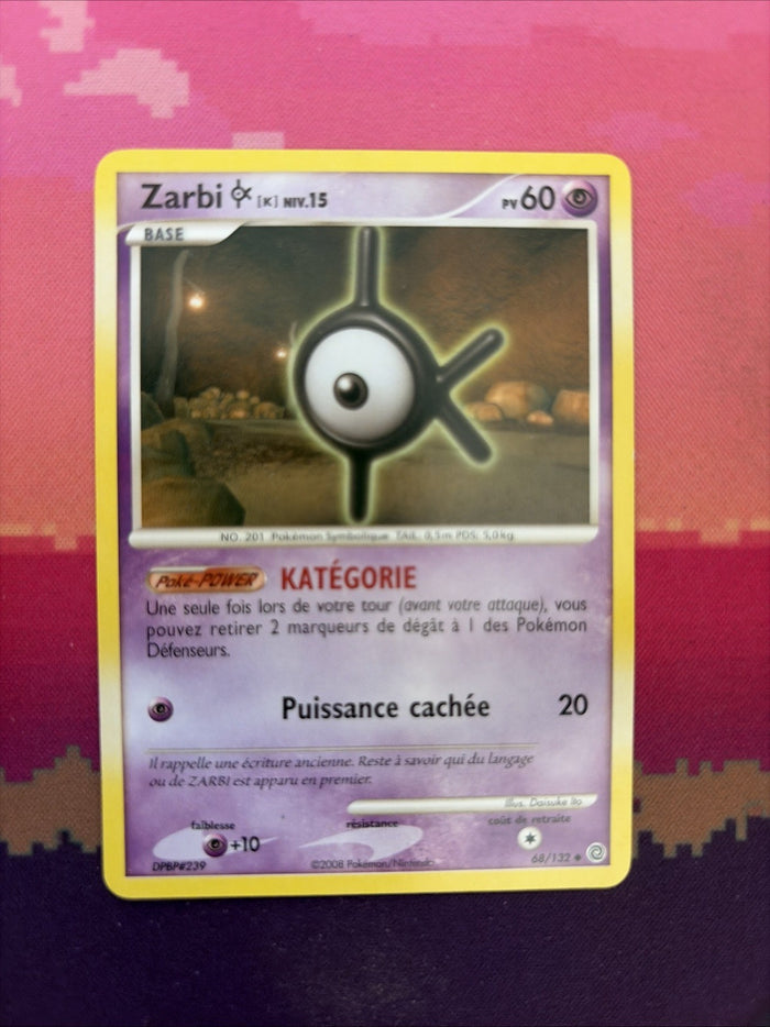 Pokemon Card Unown Secret Wonders Uncommon 68/132 FRENCH LP