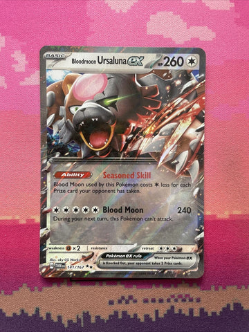 Pokemon Card Ursaluna EX 141/167 Double Rare Twilight Masquerade Near Mint