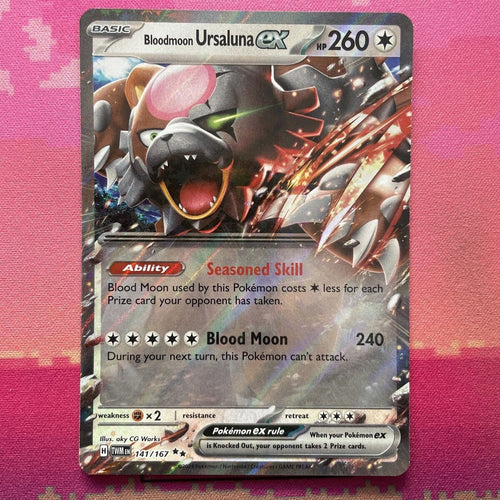 Pokemon Card Ursaluna EX 141/167 Double Rare Twilight Masquerade Near Mint