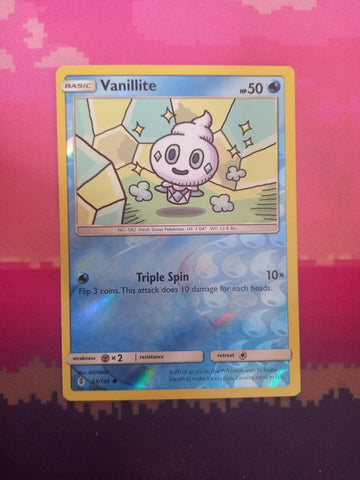 Pokemon Card Vanillite 33/145 Reverse Holo Guardians Rising Near Mint