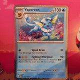 Pokemon Card Vaporeon Prismatic Evolutions Cosmo Holo Rare 022/131 Near Mint