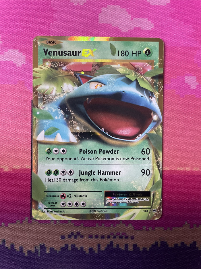 Pokemon Card Venusaur EX 1/108 Ultra Rare Evolutions Near Mint