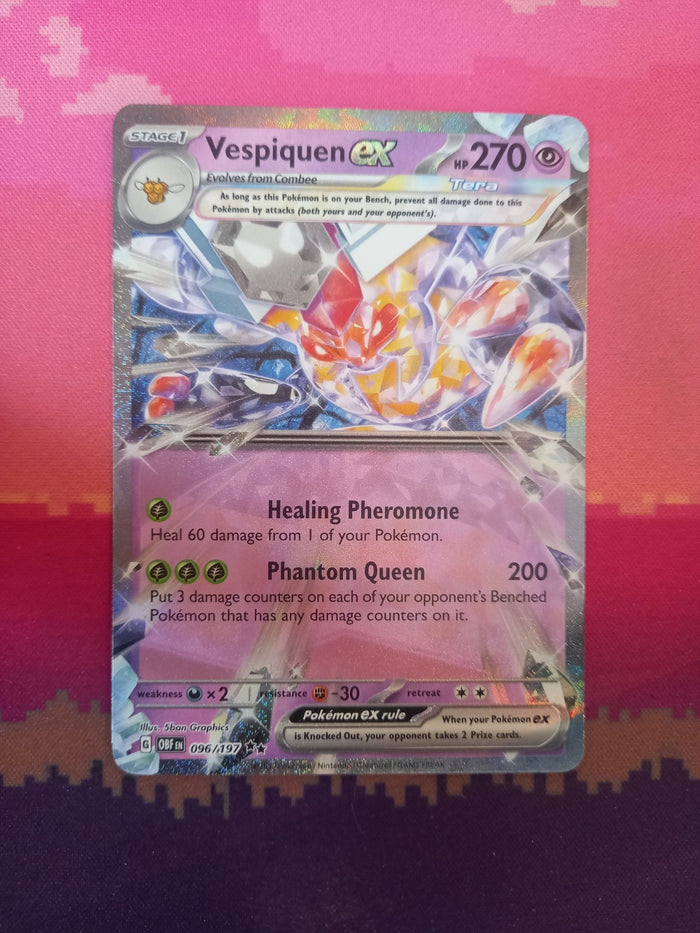 Pokemon Card Vespiquen EX Obsidian Flames 096/197 Near Mint