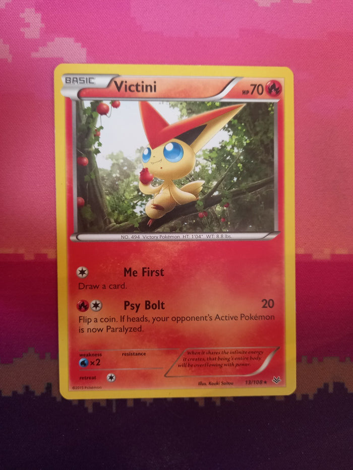 Pokemon Card Victini Roaring Skies 13/108 Near Mint