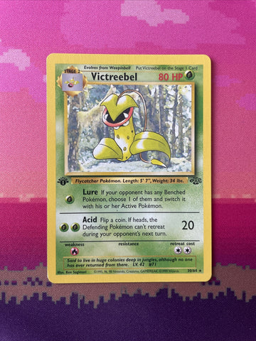 Pokemon Card Victreebel Jungle 1st Edition Rare 30/64 Near Mint