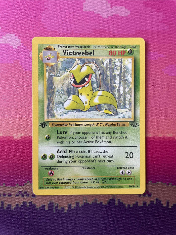 Pokemon Card Victreebel Jungle 1st Edition Rare 30/64 Near Mint