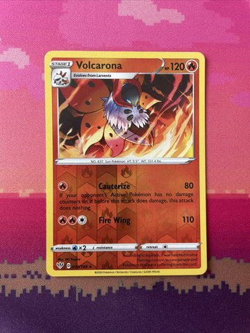Pokemon Card Volcarona Darkness Ablaze Reverse Holo Rare 030/189 Near Mint