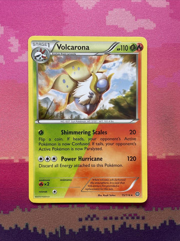 Pokemon Card Volcarona Steam Siege Rare 15/114 Near Mint
