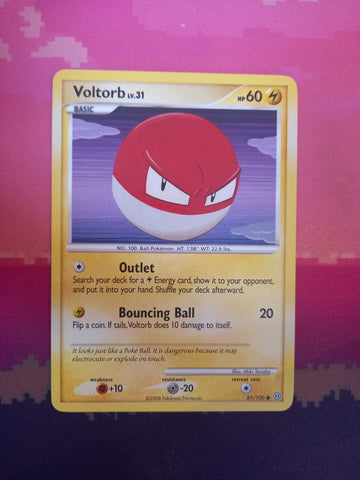 Pokemon Card Voltorb Storm Front 81/100 Near Mint
