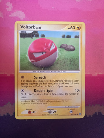 Pokemon Card Voltorb Stormfront 80/100 Near Mint